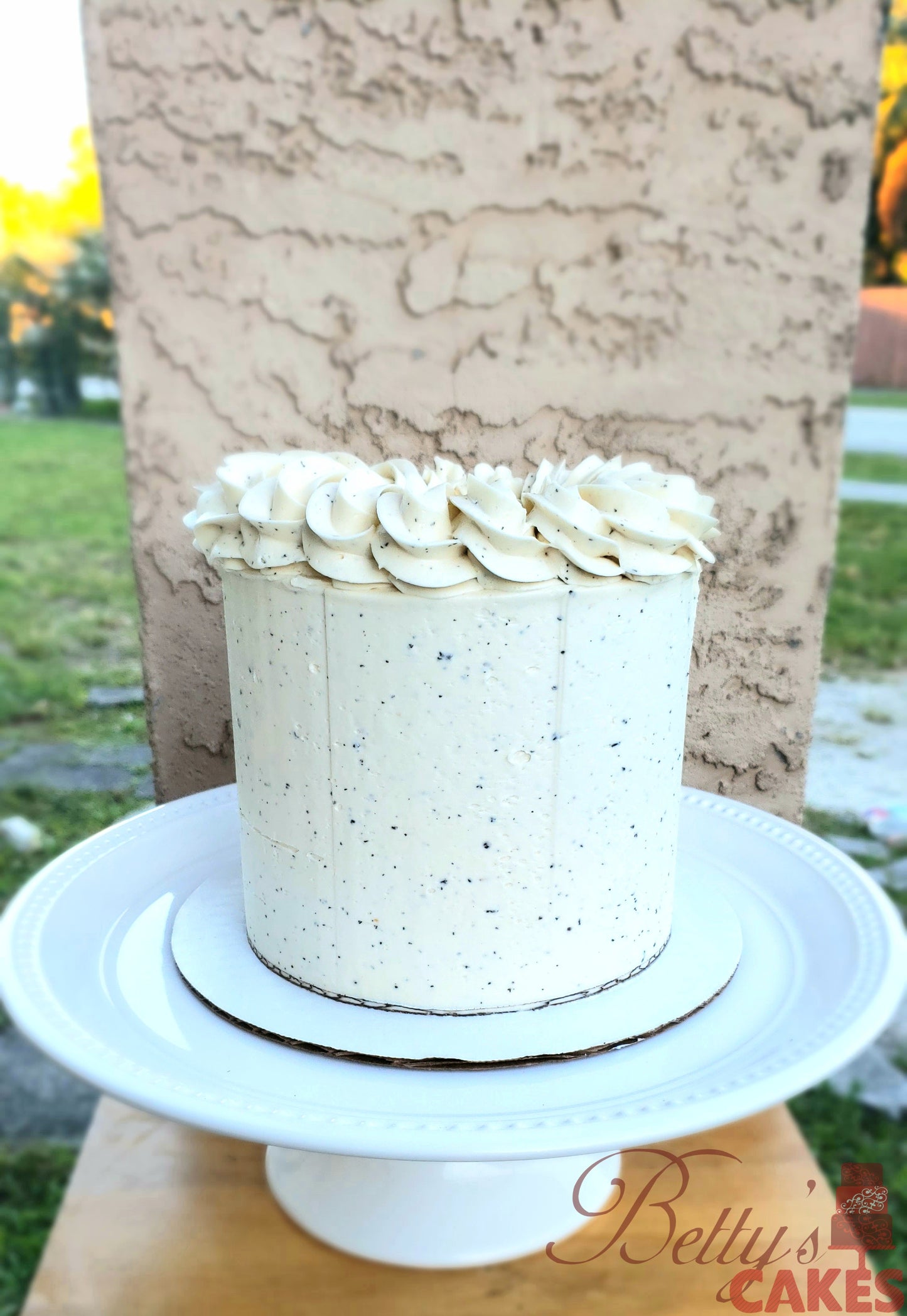 Vanilla Bean Macaron Cake